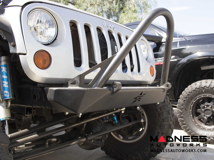 Jeep Wrangler JK by Crawler Conceptz - Skinny Series Front Bumper w/ Stinger and Tabs